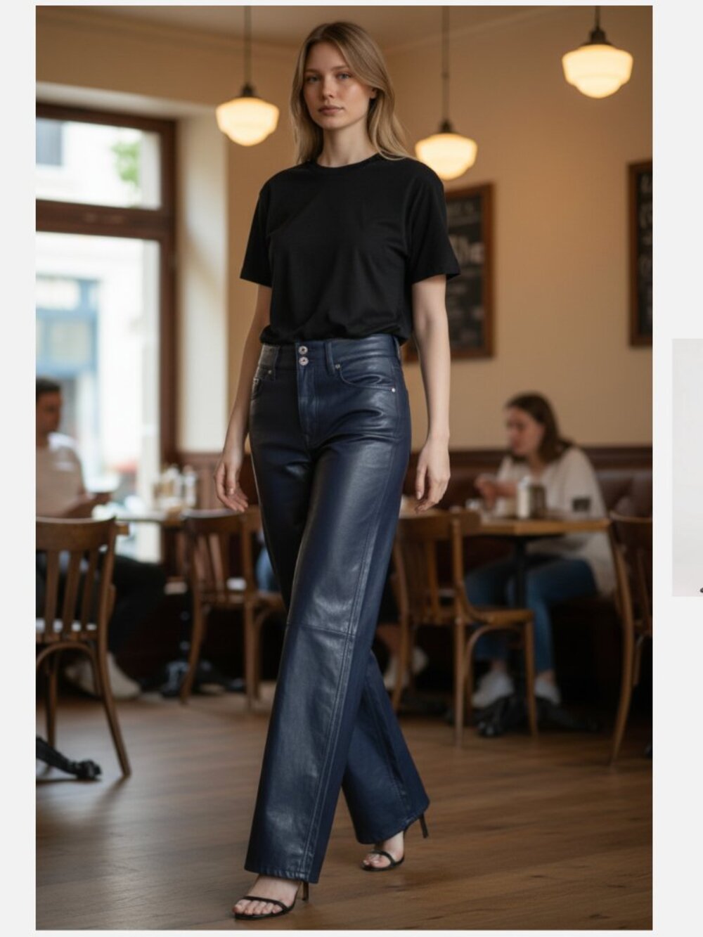 NWT Levi's Superlow Loose Jeans In Luminous Night Shiny SZ-30